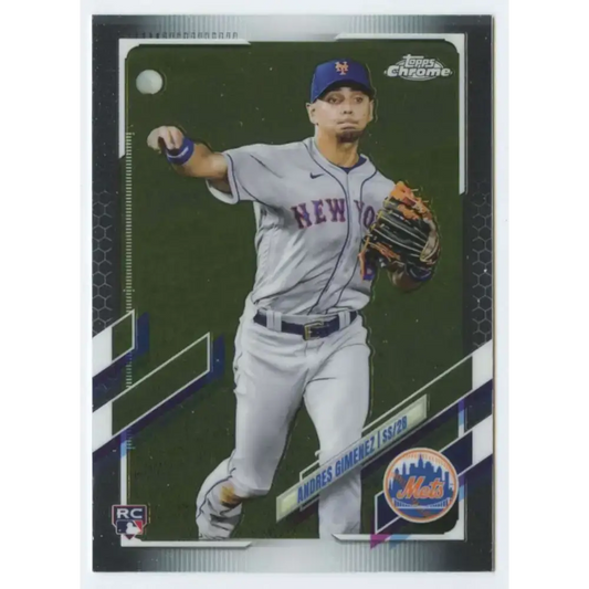 2021 Topps Chrome #88 Andres Gimenez NM-MT RC Rookie New York Mets Baseball Card - Baseball Card Single
