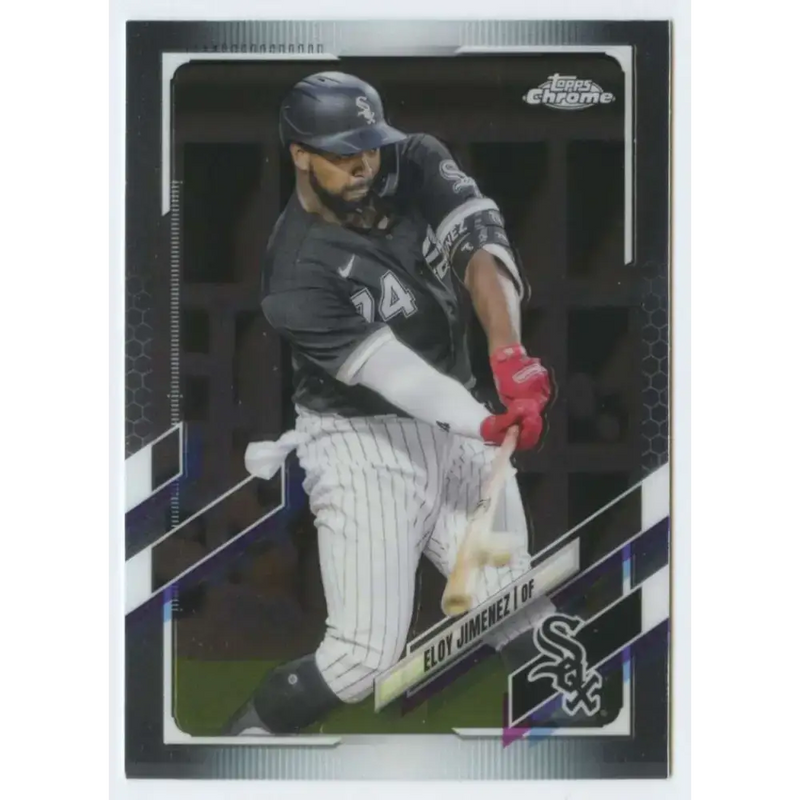 2021 Topps Chrome #89 Eloy Jimenez NM-MT Chicago White Sox Baseball Card - Baseball Card Single