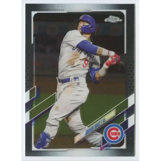 2021 Topps Chrome #9 Javier Baez NM-MT Chicago Cubs Baseball Card - Baseball Card Single