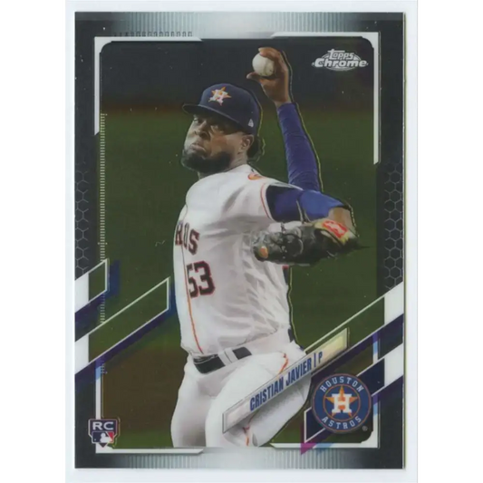 2021 Topps Chrome #92 Cristian Javier NM-MT RC Rookie Houston Astros Baseball Card - Baseball Card Single