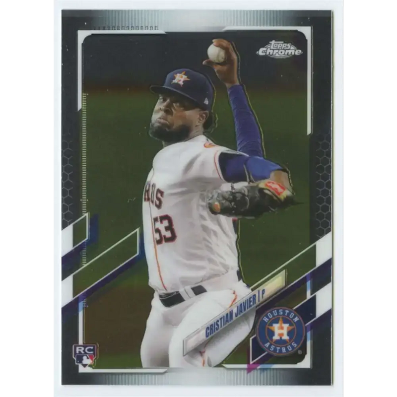 2021 Topps Chrome #92 Cristian Javier NM-MT RC Rookie Houston Astros Baseball Card - Baseball Card Single