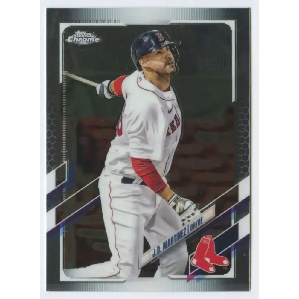 2021 Topps Chrome #95 J.D. Martinez NM-MT Boston Red Sox Baseball Card - Baseball Card Single