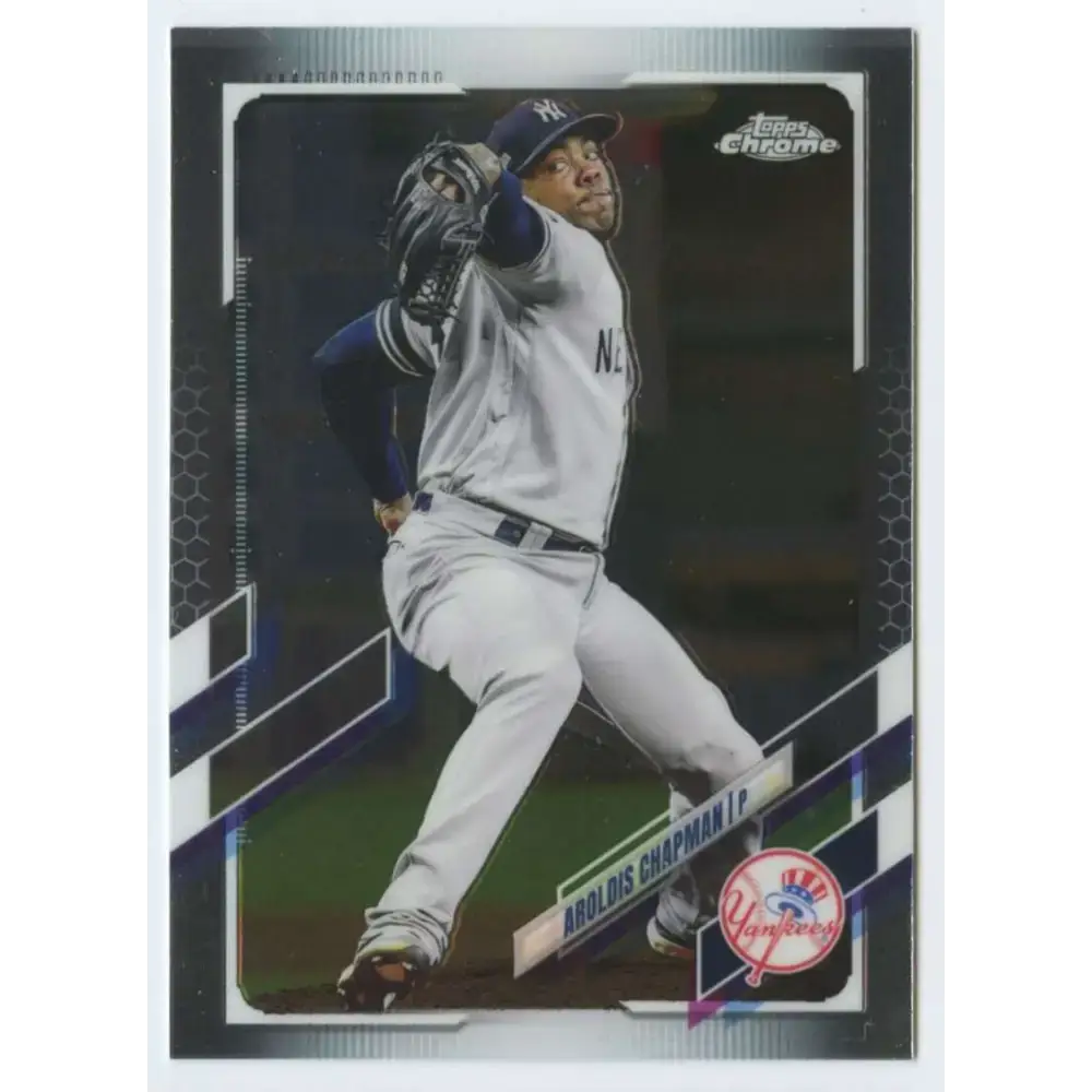 2021 Topps Chrome #96 Aroldis Chapman NM-MT New York Yankees Baseball Card - Baseball Card Single