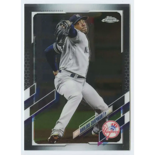 2021 Topps Chrome #96 Aroldis Chapman NM-MT New York Yankees Baseball Card - Baseball Card Single