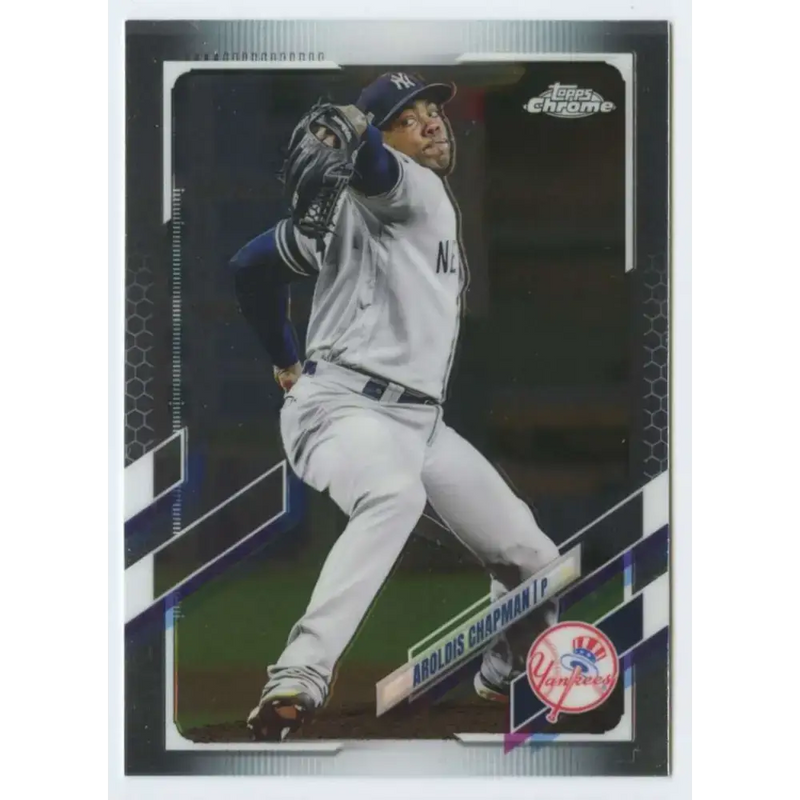 2021 Topps Chrome #96 Aroldis Chapman NM-MT New York Yankees Baseball Card - Baseball Card Single