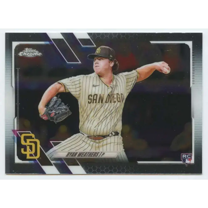 2021 Topps Chrome #97 Ryan Weathers NM-MT RC Rookie San Diego Padres Baseball Card - Baseball Card Single