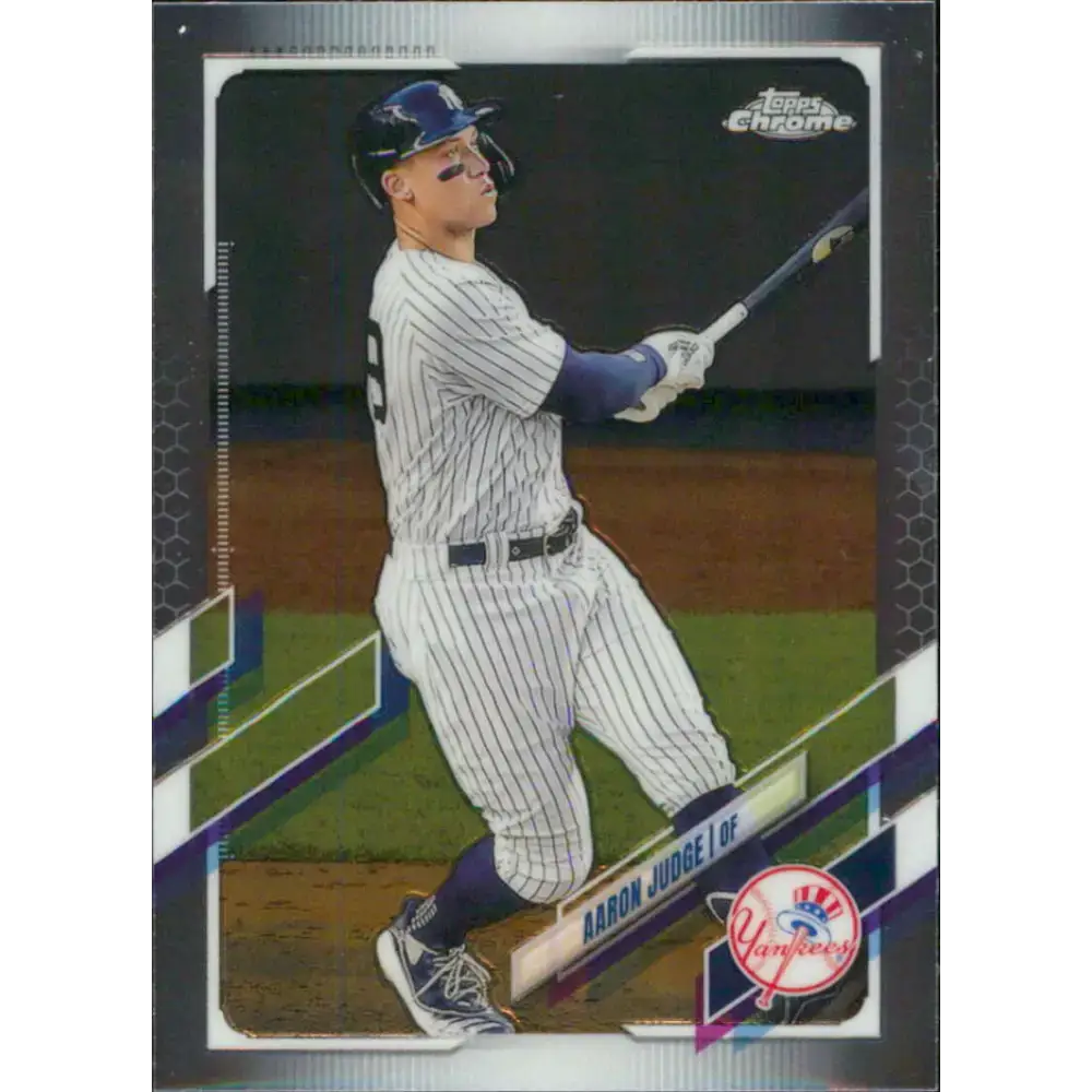2021 Topps Chrome #99 Aaron Judge NM-MT New York Yankees Baseball Card - Baseball Card Single