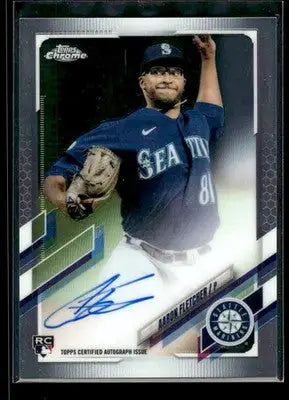 2021 Topps Chrome Aaron Fletcher #RA-AF Rookie Autographs AU Seattle Mariners - Baseball Card Single