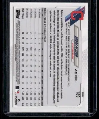 2021 Topps Chrome Adam Plutko #189 Blue Refractor Baseball - Baseball Card Single