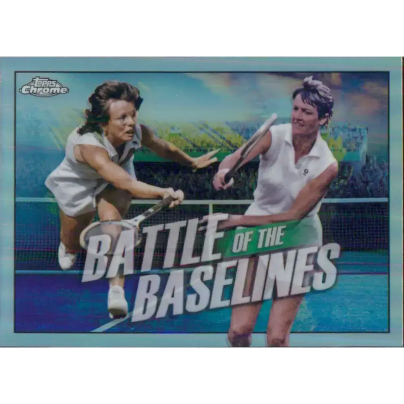 2021 Topps Chrome Battle of the Baselines Refractor #BB-4 Billie Jean King/Margaret Smith Court NM-MT Tennis Card