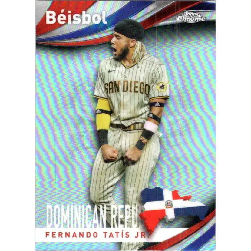 2021 Topps Chrome Beisbol Refractor #B-10 Fernando Tatis Jr. NM-MT San Diego Padres Baseball Card - Baseball Card Single
