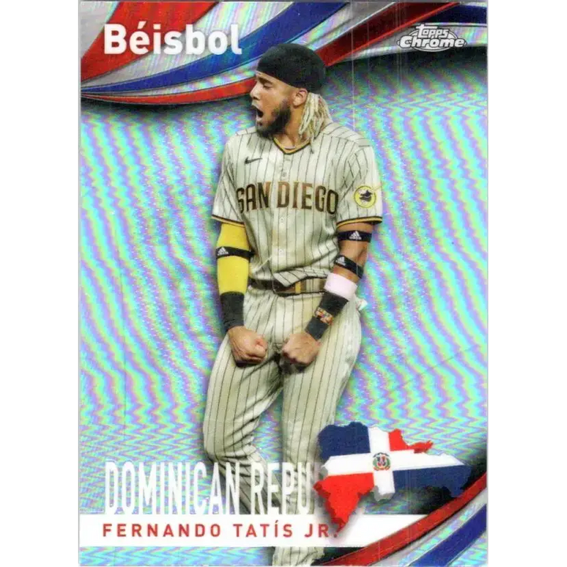 2021 Topps Chrome Beisbol Refractor #B-10 Fernando Tatis Jr. NM-MT San Diego Padres Baseball Card - Baseball Card Single