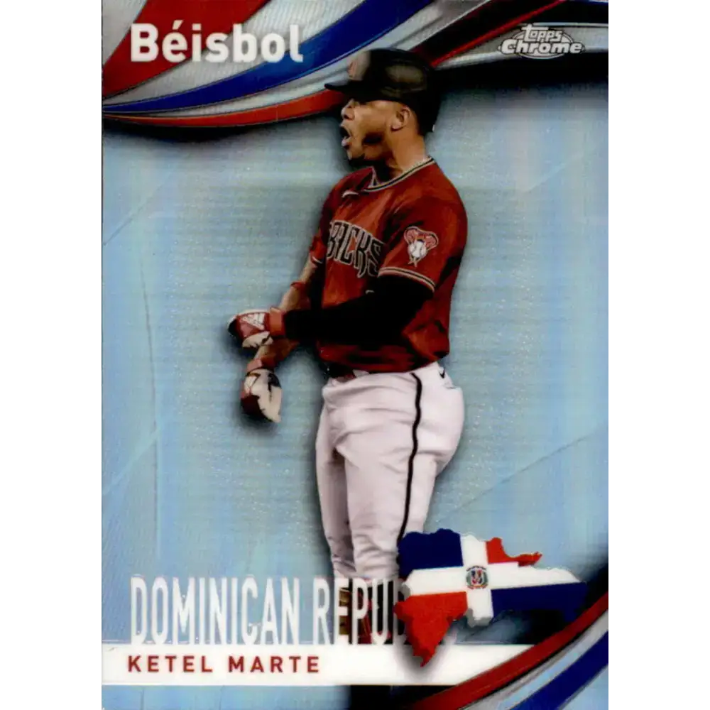 2021 Topps Chrome Beisbol Refractor #B-13 Ketel Marte NM-MT Arizona Diamondbacks Baseball Card - Baseball Card Single