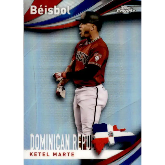 2021 Topps Chrome Beisbol Refractor #B-13 Ketel Marte NM-MT Arizona Diamondbacks Baseball Card - Baseball Card Single