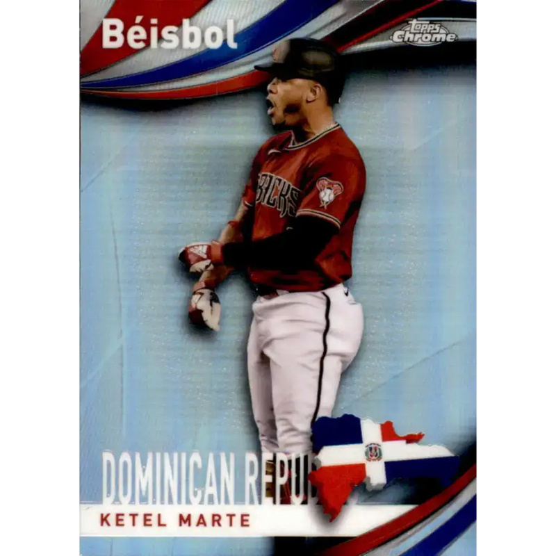 2021 Topps Chrome Beisbol Refractor #B-13 Ketel Marte NM-MT Arizona Diamondbacks Baseball Card - Baseball Card Single