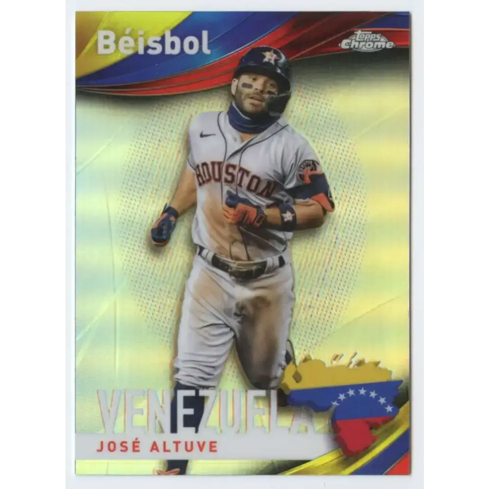 2021 Topps Chrome Beisbol Refractor #B-4 Jose Altuve NM-MT Houston Astros Baseball Card - Baseball Card Single