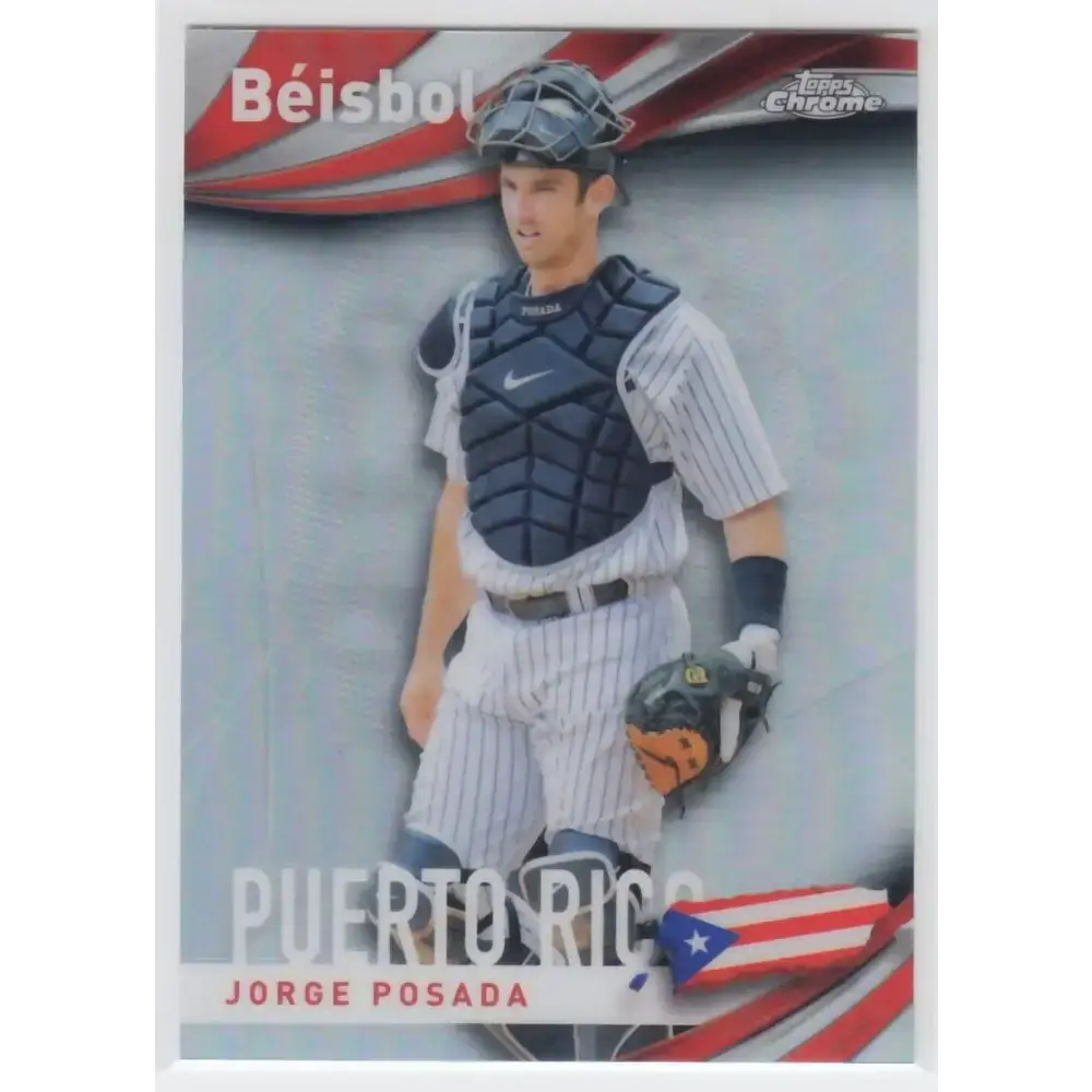 2021 Topps Chrome Beisbol Refractor #B-9 Jorge Posada NM-MT New York Yankees Baseball Card - Baseball Card Single
