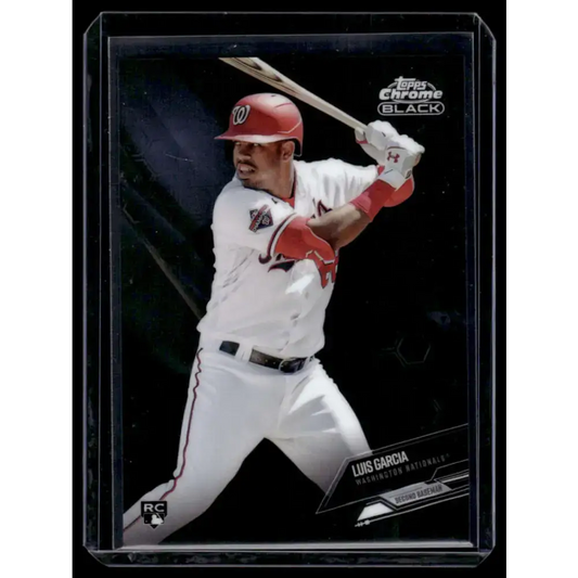 2021 Topps Chrome Black #17 Luis Garcia NM/MT Washington Nationals Baseball Card - Baseball Card Single
