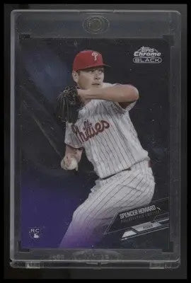 2021 Topps Chrome Black #50 Spencer Howard Purple Refractor #/150 - Baseball Card Single