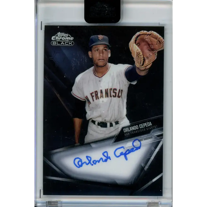 2021 Topps Chrome Black Autographs #CBA-OC Orlando Cepeda NM-MT Auto San Francisco Giants Baseball Card - Baseball Card