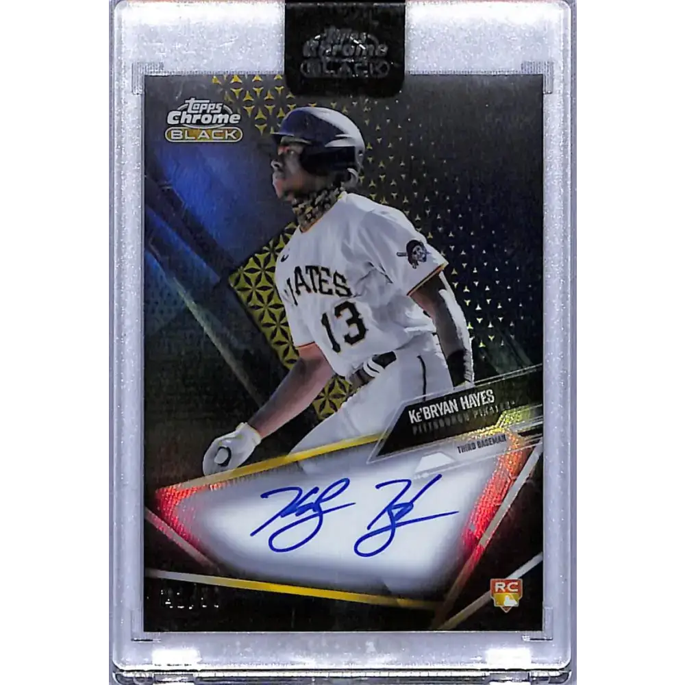 2021 Topps Chrome Black Autographs Refractor Gold #CBA-KHA Ke’Bryan Hayes NM-MT Auto 41/50 - Baseball Card Single