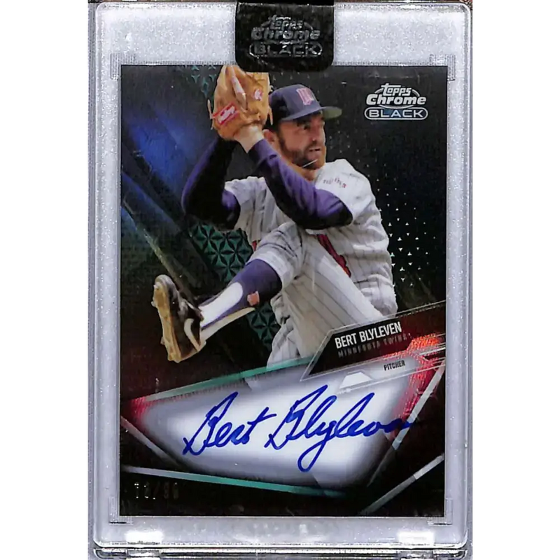 2021 Topps Chrome Black #CBA-BBL Bert Blyleven Autographs Green #/99 Baseball Card - Baseball Card Single
