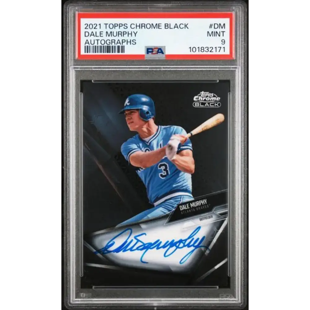 2021 Topps Chrome Black #CBA-DM Dale Murphy PSA 9 MINT Auto Atlanta Braves Baseball Card - Baseball Card Single