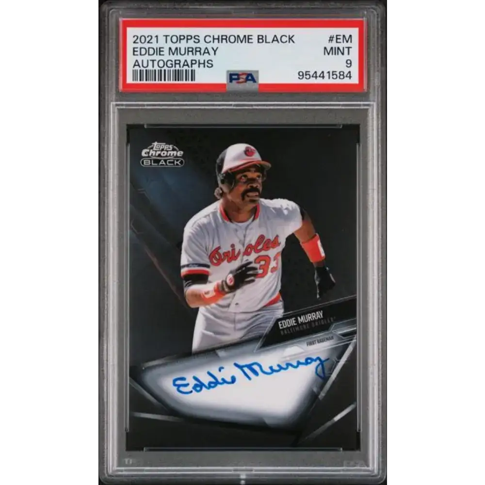2021 Topps Chrome Black #CBA-EM Eddie Murray PSA 9 MINT Auto Baltimore Orioles Baseball Card - Baseball Card Single