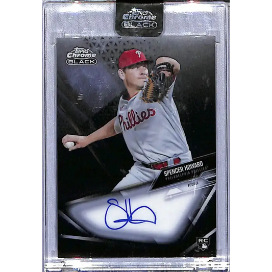2021 Topps Chrome Black #CBA-SHO Spencer Howard NM-MT Auto Philadelphia Phillies - Baseball Card Single