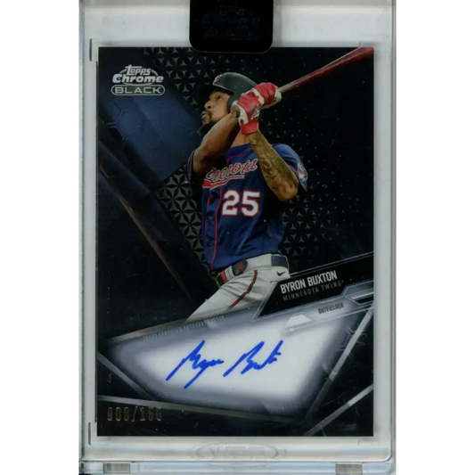 2021 Topps Chrome Black Refractor #CBA-BB Byron Buxton NM-MT Auto 8/150 Minnesota Twins Baseball Card - Baseball Card