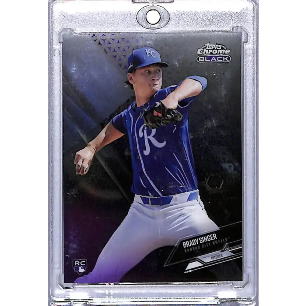 2021 Topps Chrome Black Refractor Purple #85 Brady Singer NM-MT RC Rookie 025/150 Kansas City Royals - Baseball Card