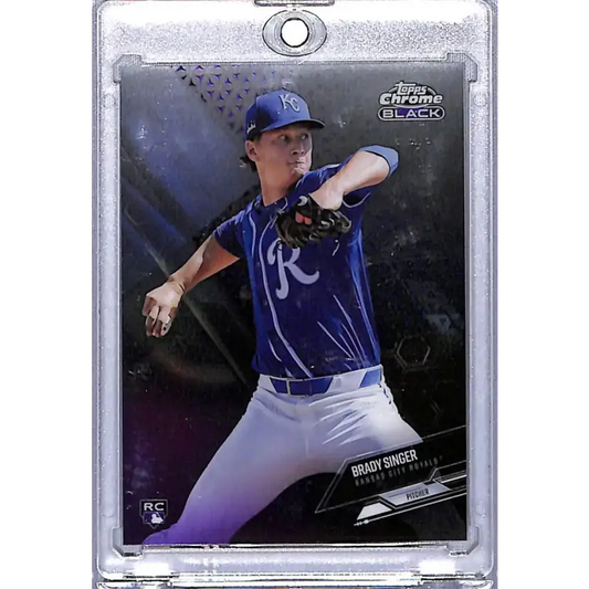 2021 Topps Chrome Black Refractor Purple #85 Brady Singer NM-MT RC Rookie 025/150 Kansas City Royals - Baseball Card