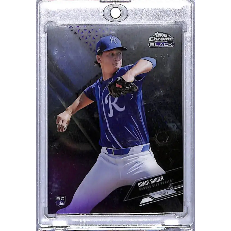 2021 Topps Chrome Black Refractor Purple #85 Brady Singer NM-MT RC Rookie 025/150 Kansas City Royals - Baseball Card