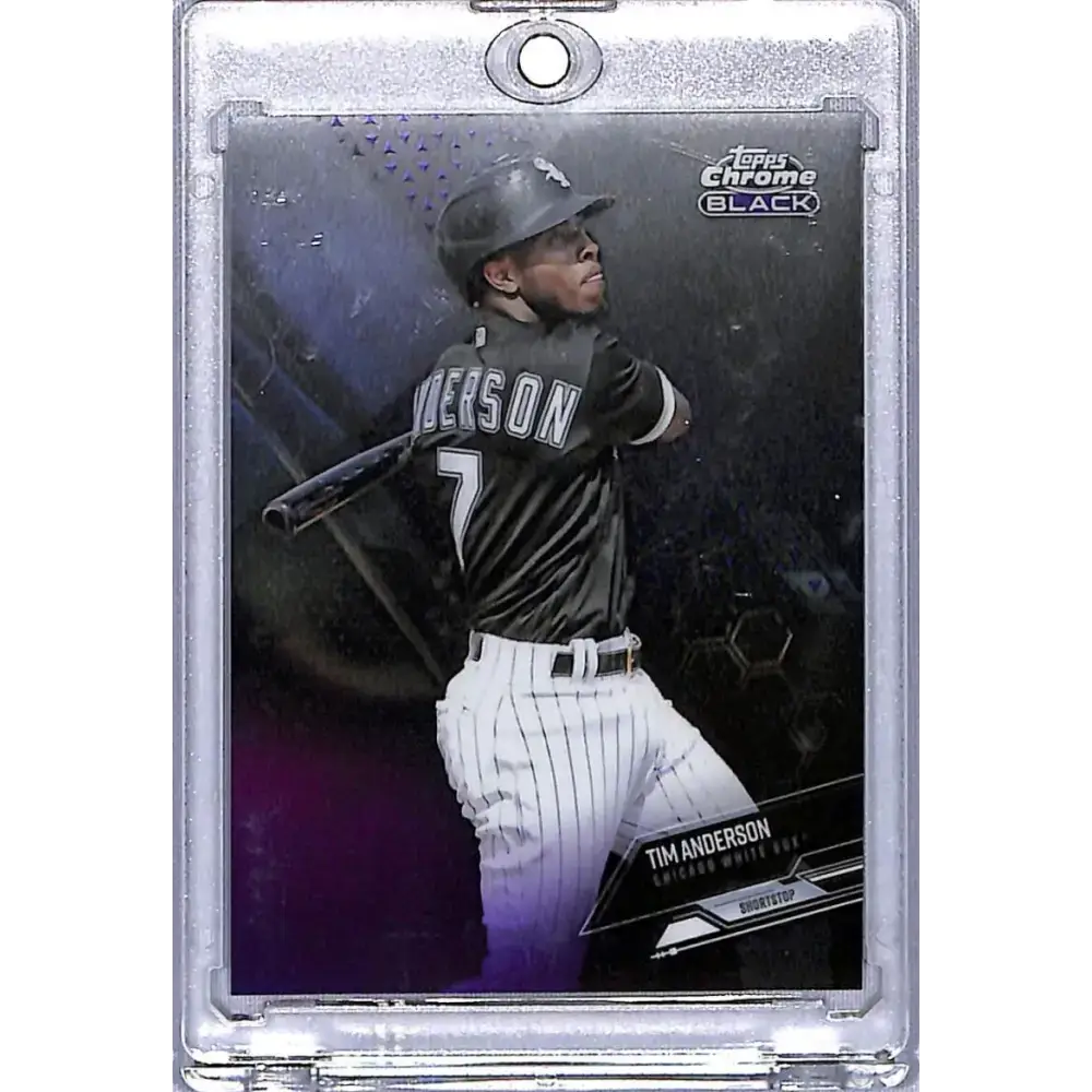 2021 Topps Chrome Black Refractor Purple #89 Tim Anderson NM-MT 106/150 Chicago White Sox - Baseball Card Single