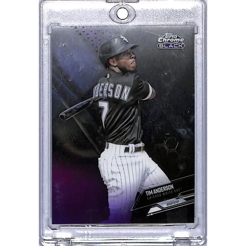 2021 Topps Chrome Black Refractor Purple #89 Tim Anderson NM-MT 106/150 Chicago White Sox - Baseball Card Single