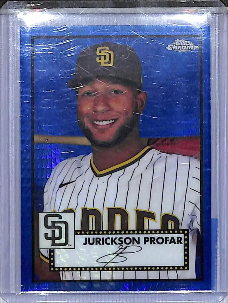 2021 Topps Chrome Blue #317 Jurickson Profar NM-MT San Diego Padres - Baseball Card Single