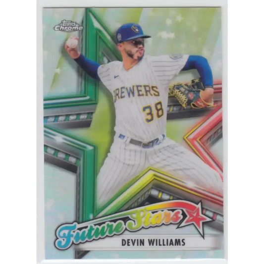 2021 Topps Chrome Future Stars Refractor #FS-10 Devin Williams NM-MT Milwaukee Brewers Baseball Card - Baseball Card