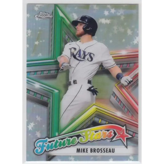 2021 Topps Chrome Future Stars Refractor #FS-12 Mike Brosseau NM-MT Tampa Bay Rays Baseball Card - Baseball Card Single