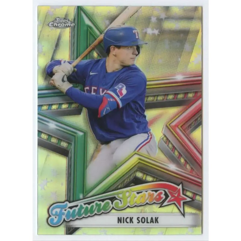 2021 Topps Chrome Future Stars Refractor #FS-15 Nick Solak NM-MT Texas Rangers Baseball Card - Baseball Card Single