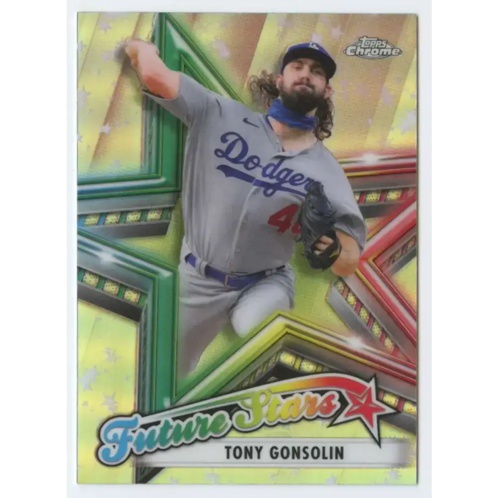 2021 Topps Chrome Future Stars Refractor #FS-16 Tony Gonsolin NM-MT Los Angeles Dodgers Baseball Card - Baseball Card
