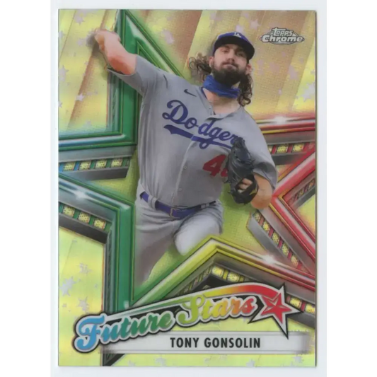 2021 Topps Chrome Future Stars Refractor #FS-16 Tony Gonsolin NM-MT Los Angeles Dodgers Baseball Card - Baseball Card