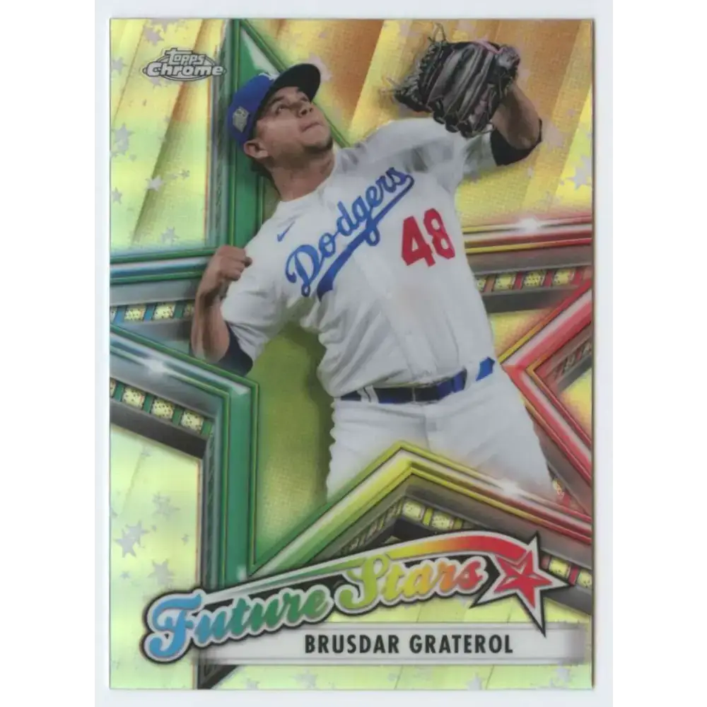 2021 Topps Chrome Future Stars Refractor #FS-6 Brusdar Graterol NM-MT Los Angeles Dodgers Baseball Card - Baseball Card