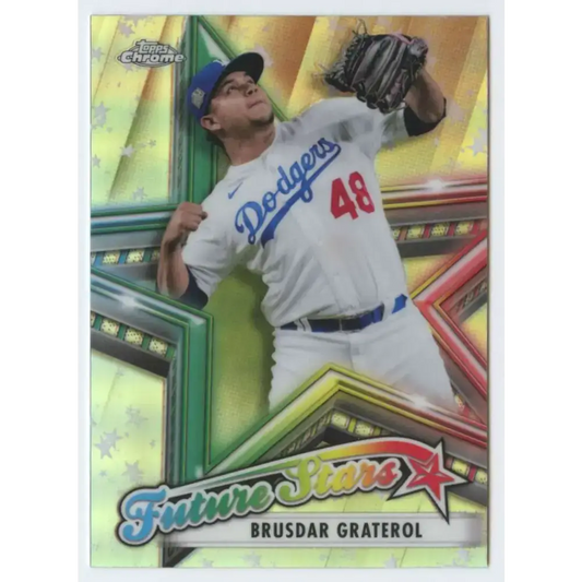 2021 Topps Chrome Future Stars Refractor #FS-6 Brusdar Graterol NM-MT Los Angeles Dodgers Baseball Card - Baseball Card