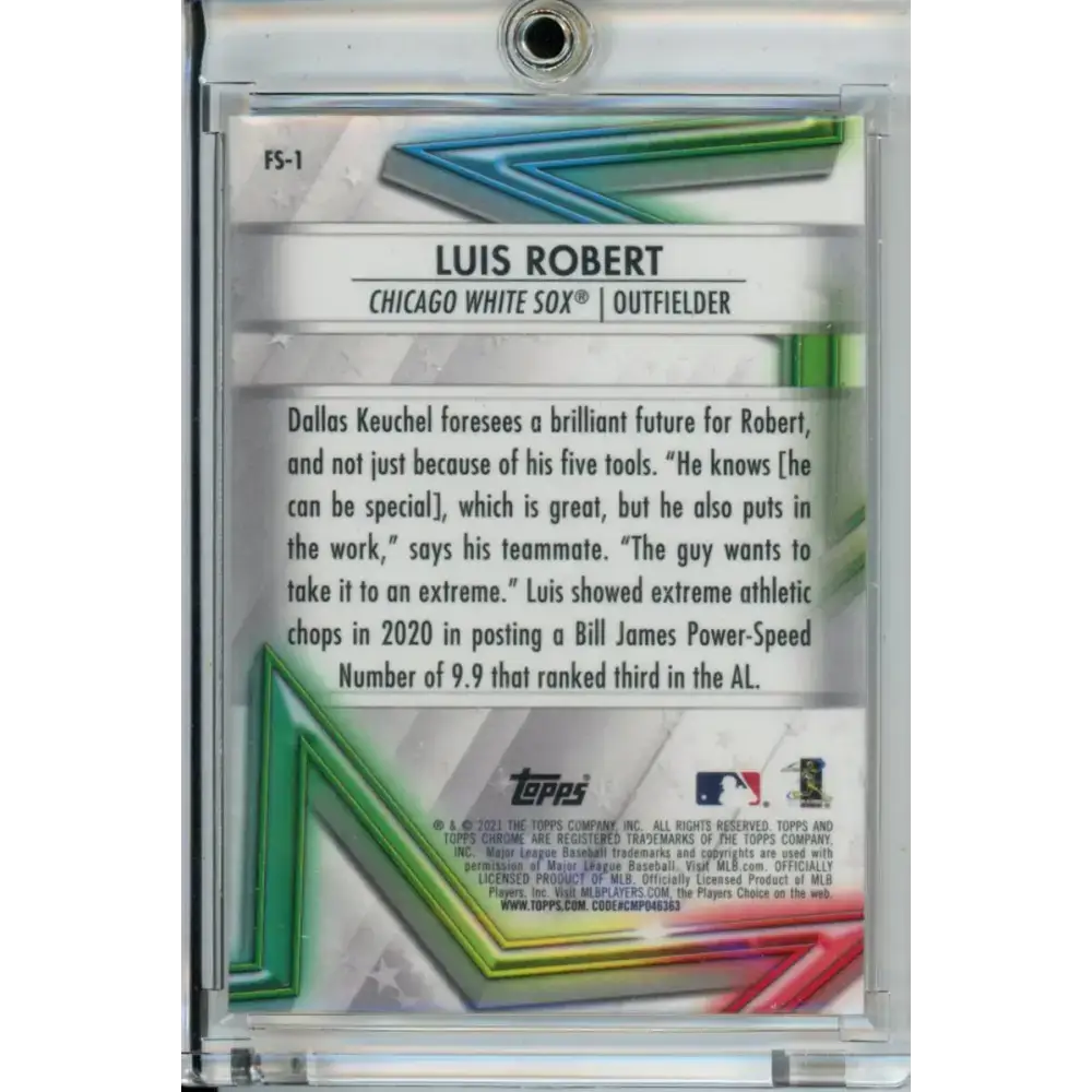 2021 Topps Chrome Future Stars Refractor Orange #FS-1 Luis Robert NM-MT 15/25 Chicago White Sox Baseball Card