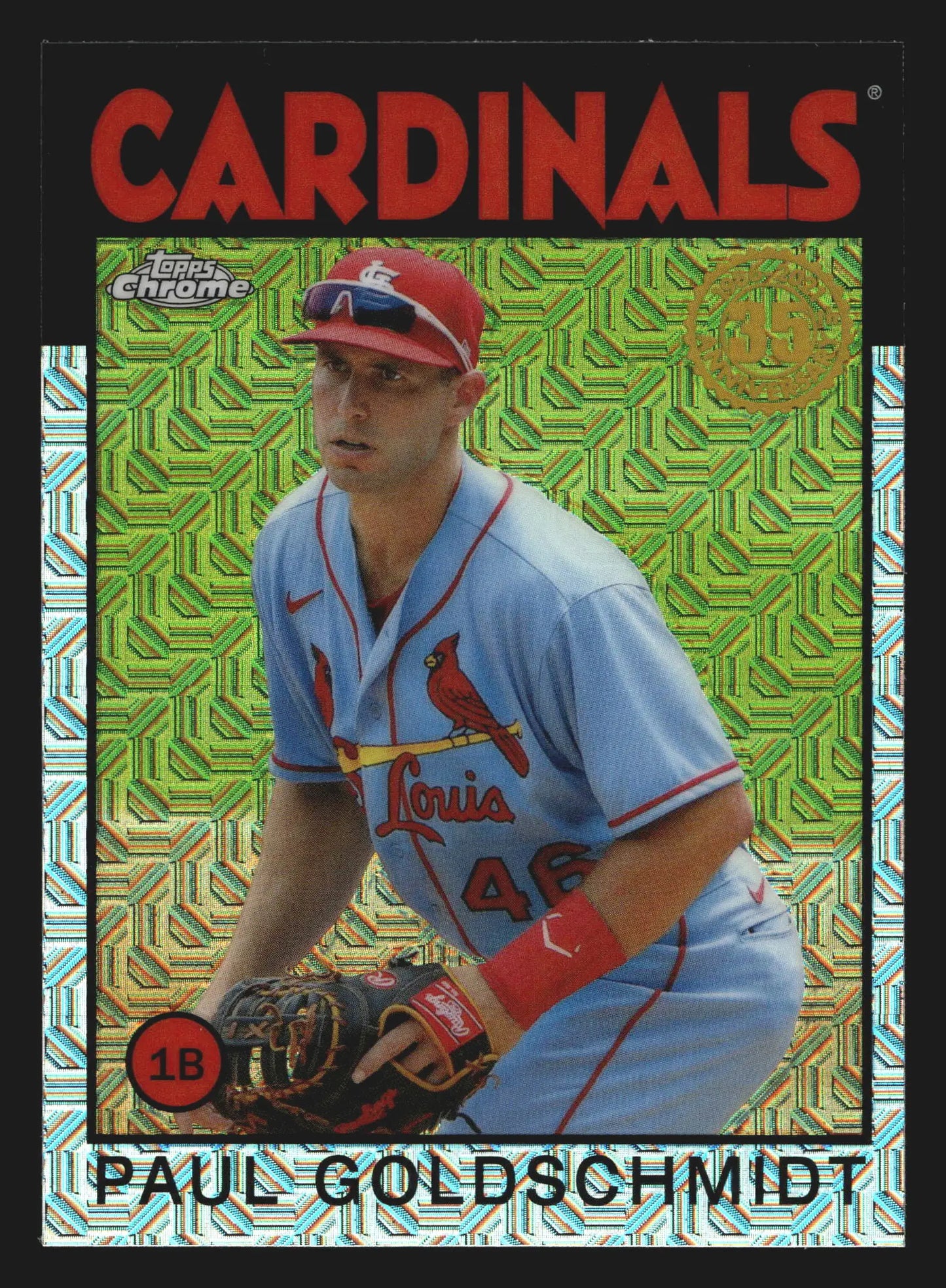 2021 Topps Chrome Goldschmidt #86BC-97 1986 Mojo Refractor Cardinals - Baseball Card Single