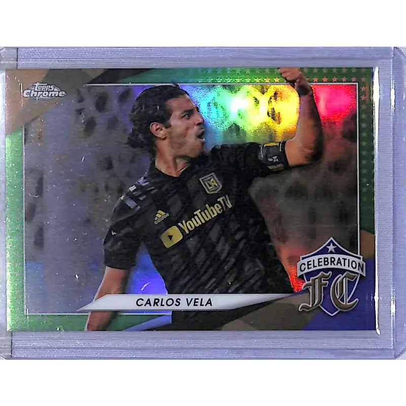 2021 Topps Chrome Green #CFC-1 Carlos Vela NM-MT 30/75 LAFC - Soccer Card Single