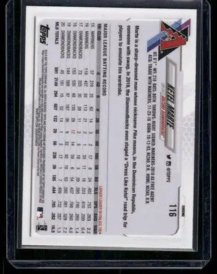 2021 Topps Chrome Ketel Marte #116 Baseball - Baseball Card Single