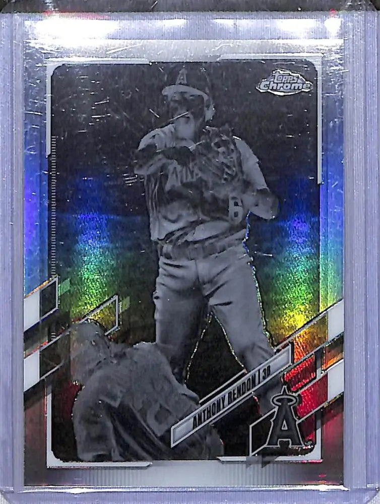 2021 Topps Chrome Negative #58 Anthony Rendon NM-MT Auto Los Angeles Angels - Baseball Card Single