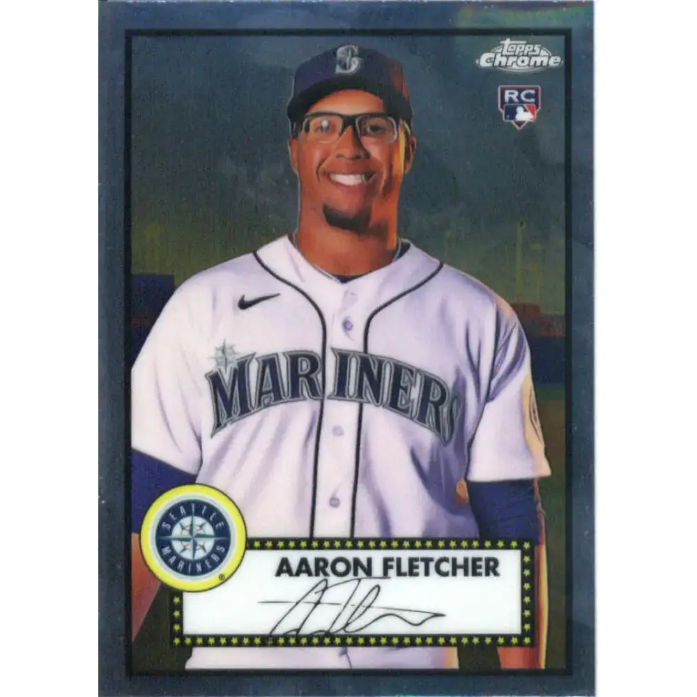 2021 Topps Chrome Platinum Anniversary #112 Aaron Fletcher NM-MT RC Rookie Seattle Mariners Baseball Card - Baseball