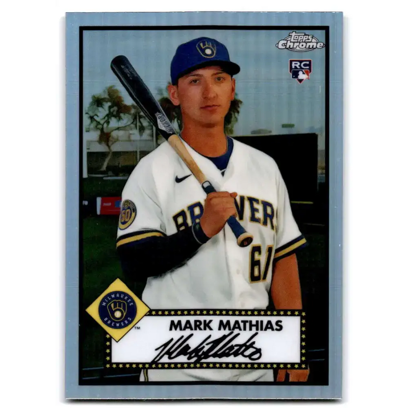 2021 Topps Chrome Platinum Anniversary #137 Mark Mathias NM-MT RC Rookie Milwaukee Brewers Baseball Card - Baseball